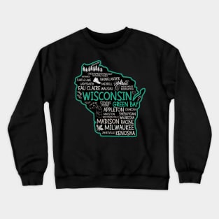 Green Bay Wisconsin cute Osseo, Kenosha, Racine, Appleton, Waukesha, Eau Claire, Oshkosh, Janesville Crewneck Sweatshirt